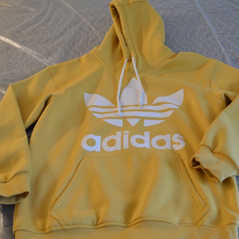 "Stand out in Style: Adidas Original Yellow Hoodie for Sale!"